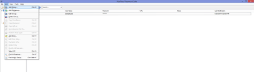 The edit menu with the ability to ass a group highlighted at the top of the menu