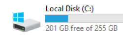 The Local Disk icon and section within File Explorer